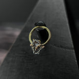 Dusk Seamless Gray Spinel Ring