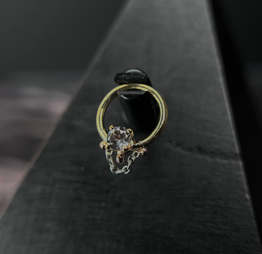 Dusk Seamless Gray Spinel Ring
