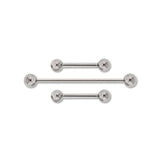 16g Titanium Threaded Straight Barbells