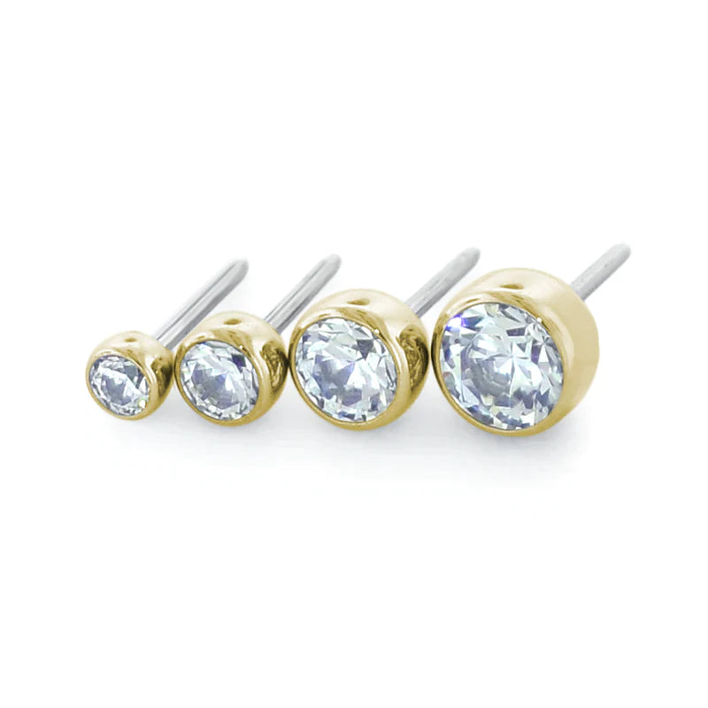 NeoMetal 18k Bezel Set Genuine Diamond