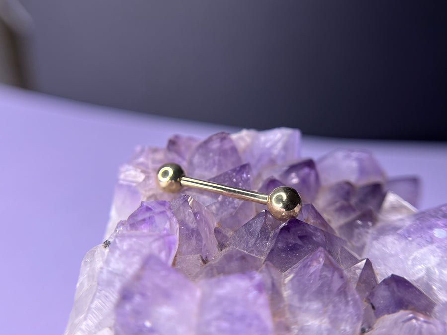 Anatometal 18k Straight Nipple Barbell