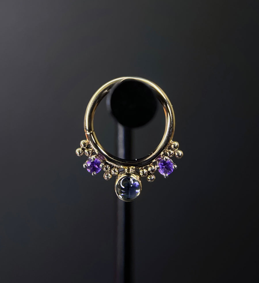 Dusk Seamless Topaz + Amethyst Ring