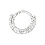 Diablo Titanium Double Stack Clicker - Clear CZ