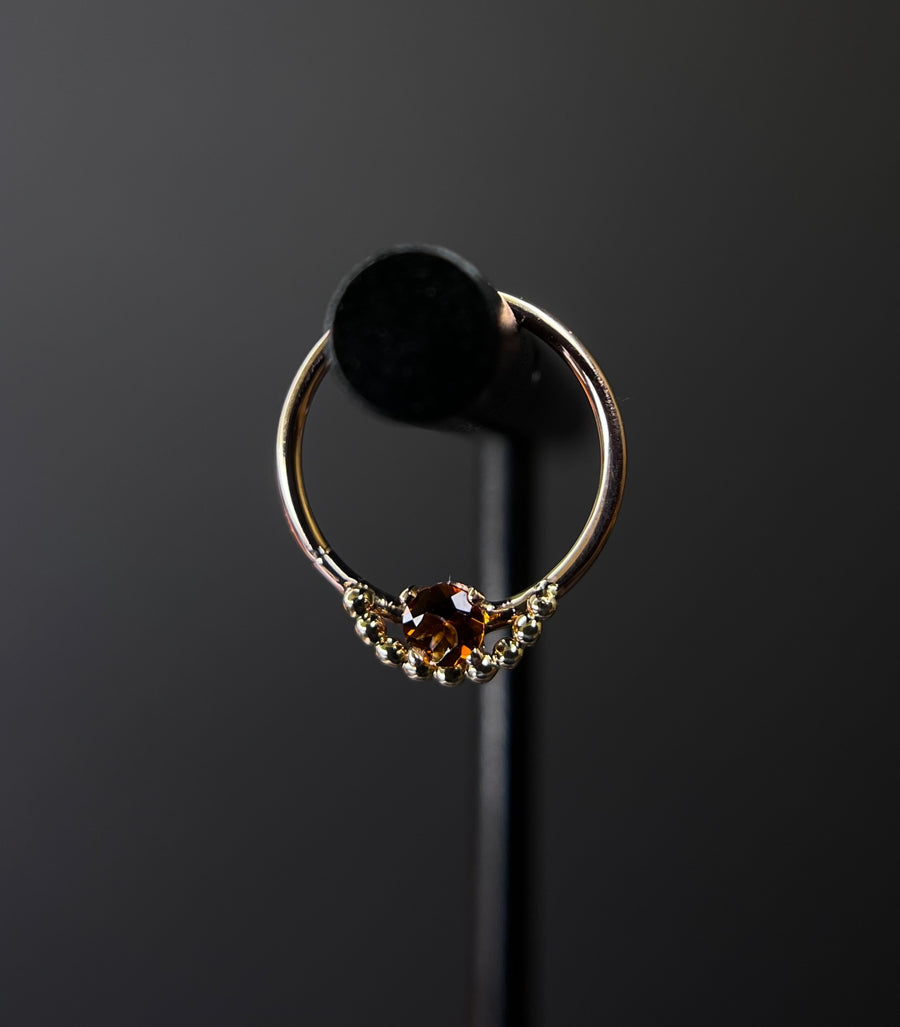 Dusk Seamless Fire Citrine Ring