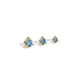 Umanative - 14K Gold 3-Prong Blue Topaz Threadless End