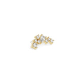 Umanative - 14K Gold Scattered Diamond Curved Threadless End