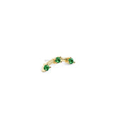 Umanative 14K Gold Trio Round Emerald End