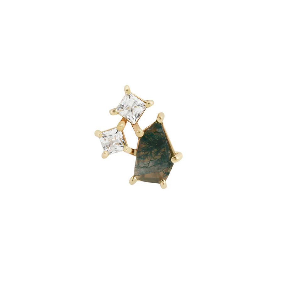 BJO Lyra Moss Agate + CZ