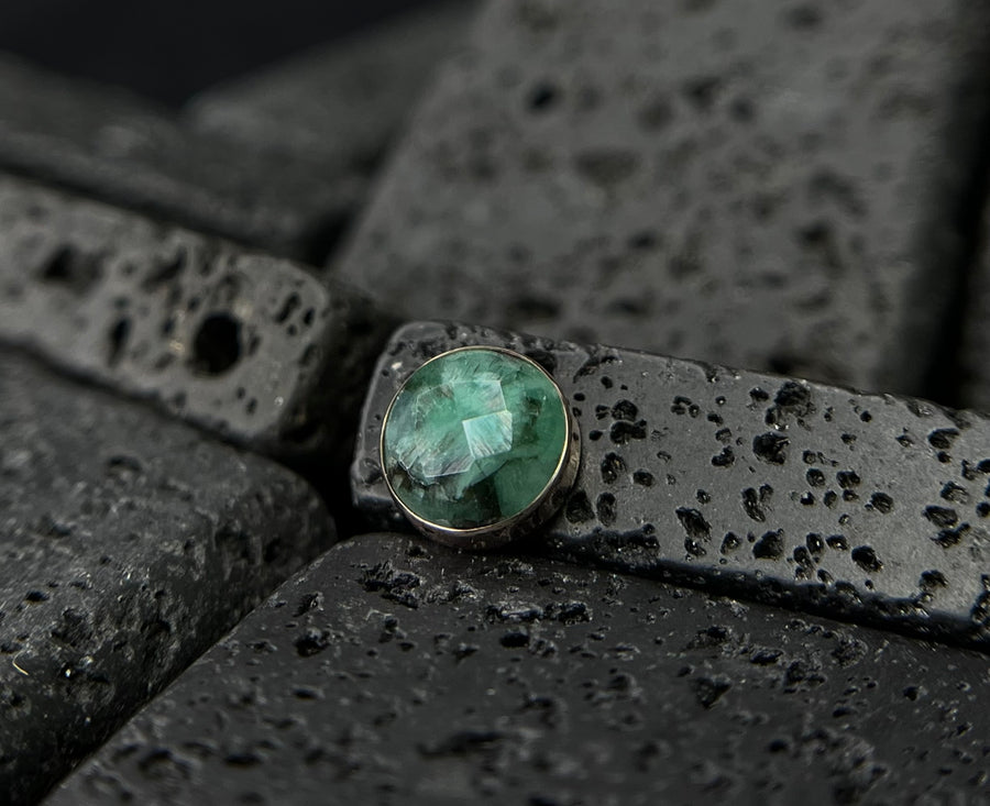 Dusk Rose Cut Emerald