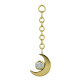 Anatometal Moon Drop Charm 18k
