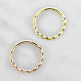 14kt Gold Hinged Ring- Twisted Design