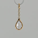 Diablo 13mm Solid Gold Teardrop Charm