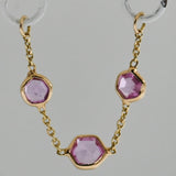 Diablo Solid 18k 35mm Pink Sapphire Chain