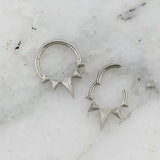 Titanium Hinge with Textured Spikes