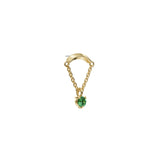 Umanative - 14K Gold Emerald Chain Threadless End