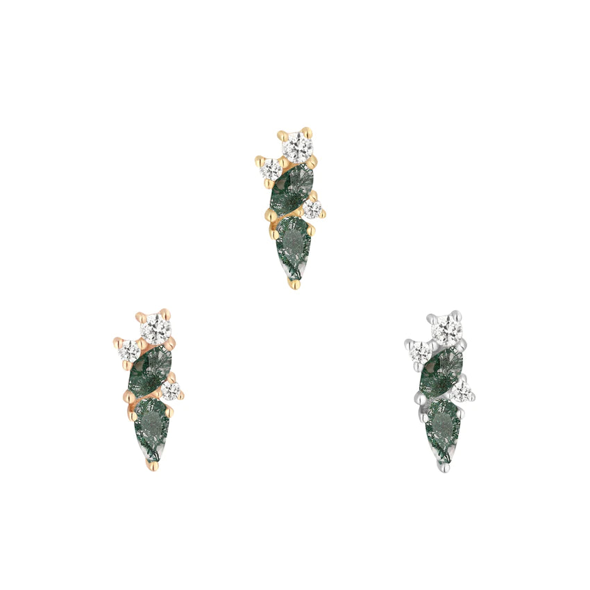 BJO Visionary: Moss Agate + White Topaz