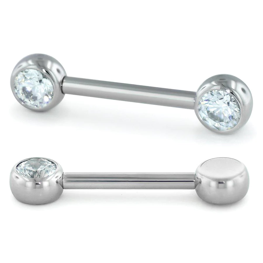 Gem Nipple Barbell Threadless