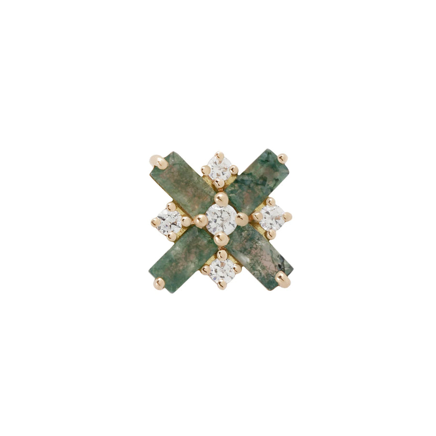 BJO Covet Moss Agate with CZ