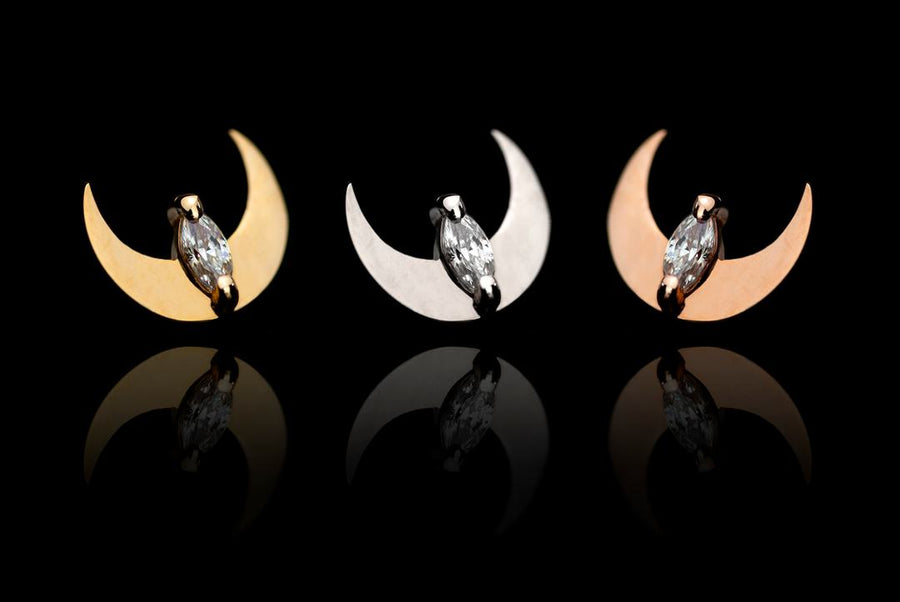junipurr jewelry guardian mercury threadless end, yellow gold, white gold, rose gold