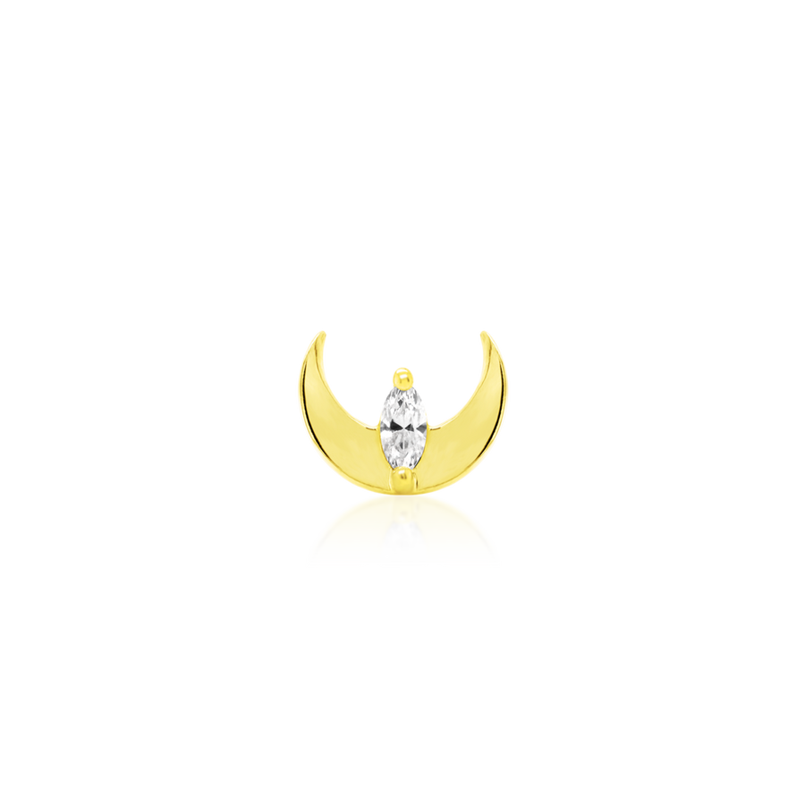 junipurr jewelry guardian mercury threadless end, yellow gold