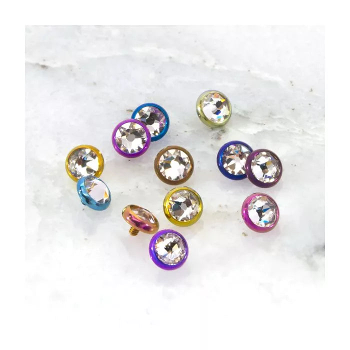 Bezel CZ Threaded End - 5M 14G