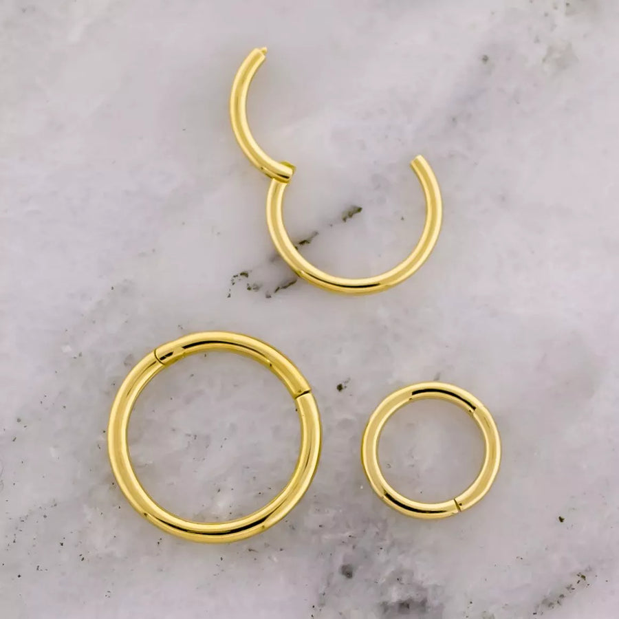 18k Solid Gold Hinge Ring