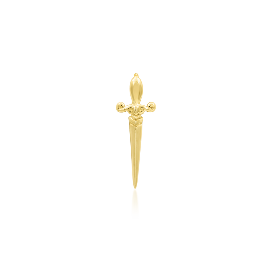14k yellow gold dagger from junipurr jewelry