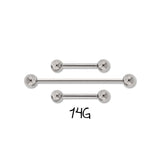 Titanium Straight Barbells : 14g